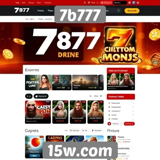 Análise da interface do site 7b777